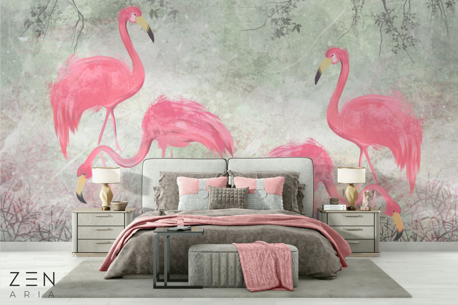 Tapet Flamingo Family 1