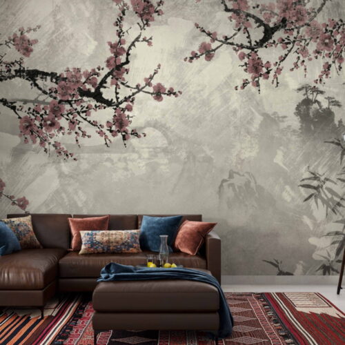 - Tapet Sakura Hideaway Galben