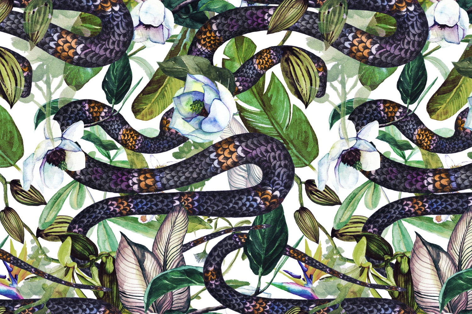 Tapet Floral Snake 2