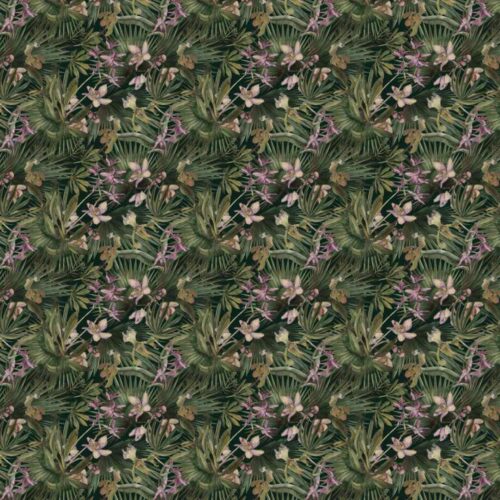 Tropical and Flowers Crini si Palmieri Mural Wallpaper Fototapet Personalizat Zenaria Tapet Hidden Lilies Verde