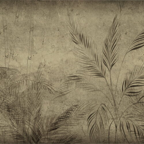 Tapet Sketchy Ferns Auriu 2