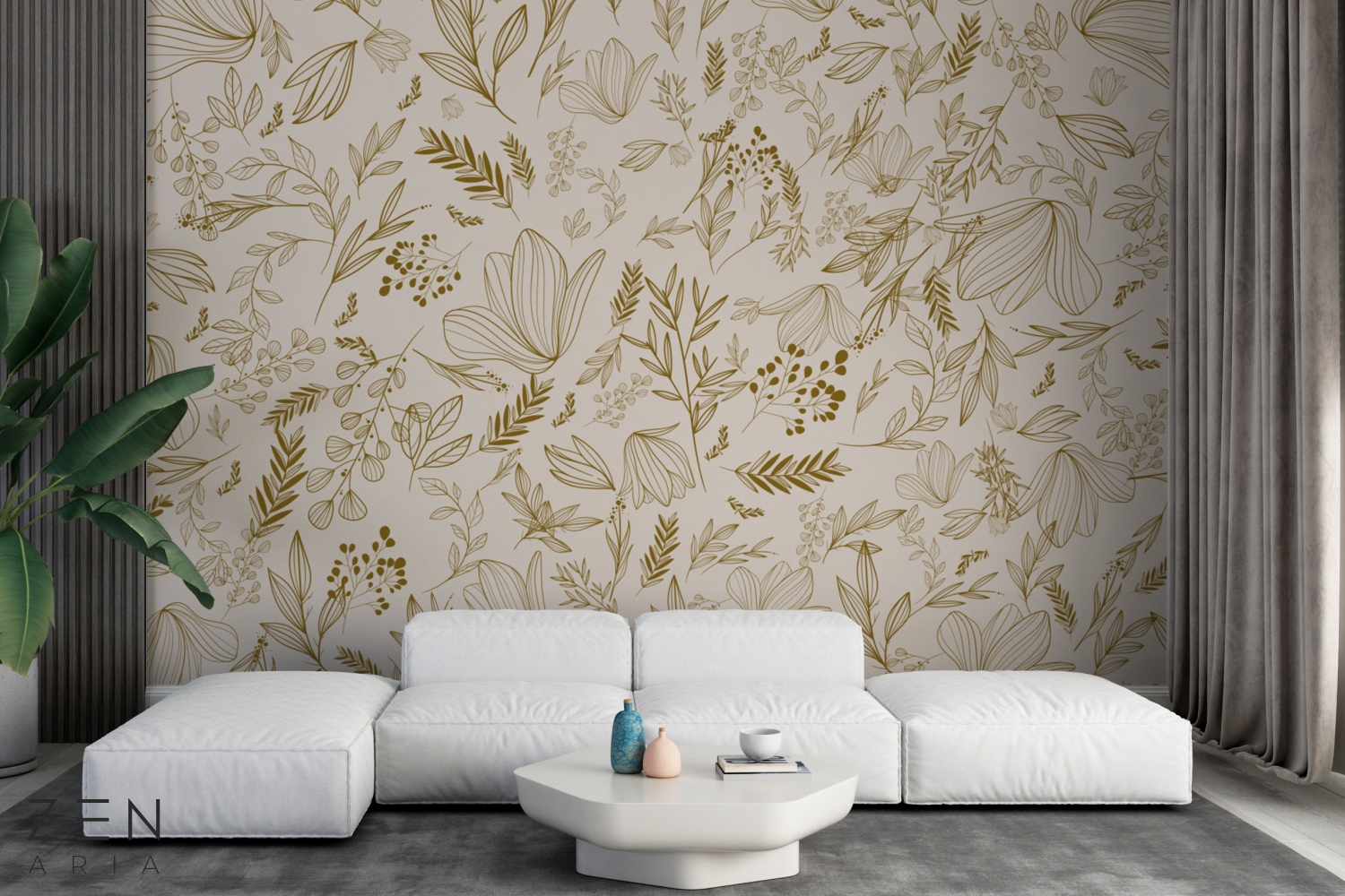 Flowers Leaves Natura Flori Frunze Mural Wallpaper Fototapet Personalizat Zenaria Tapet Garden Strokes