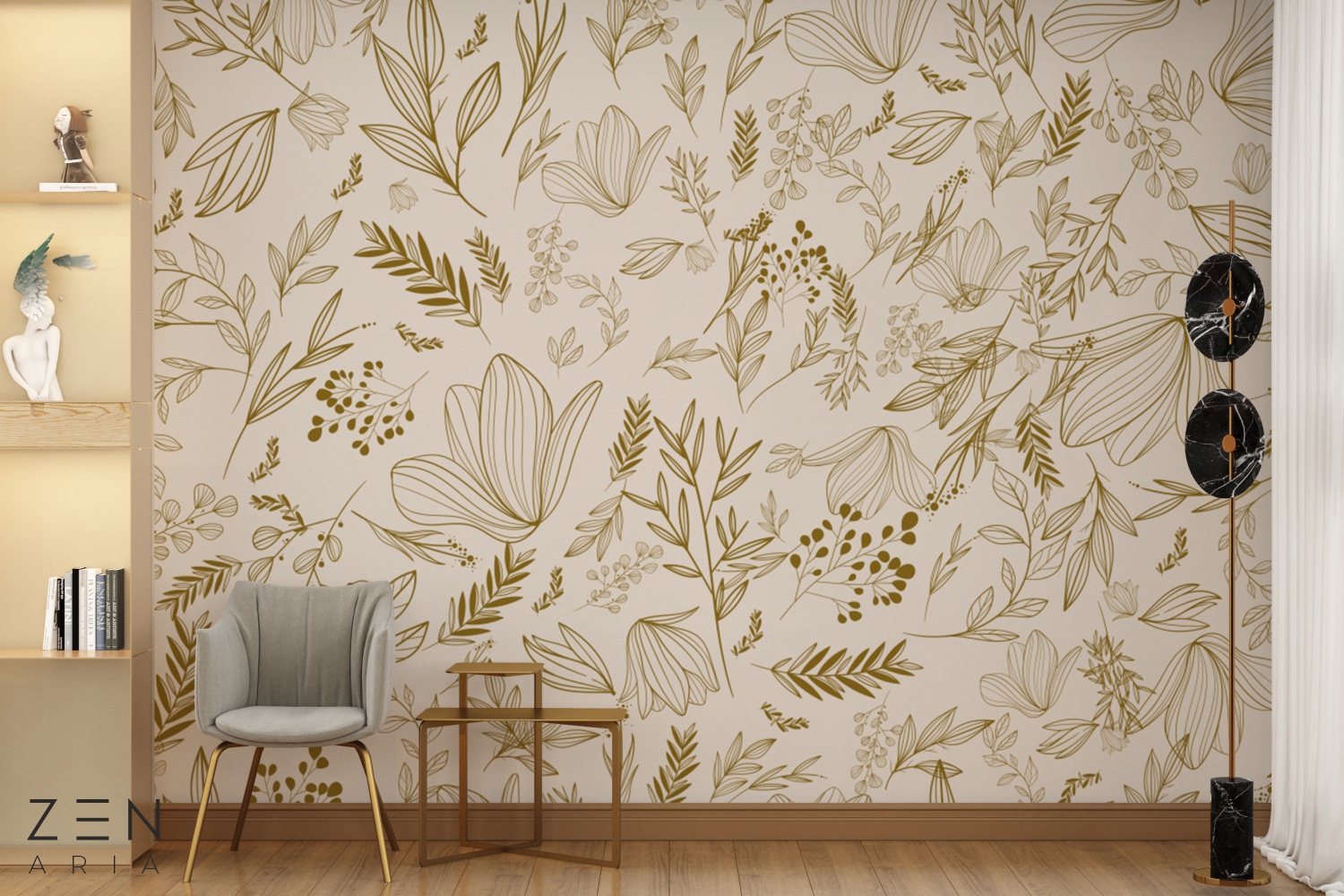 Flowers Leaves Natura Flori Mural Wallpaper Fototapet Personalizat Zenaria Tapet Garden Strokes