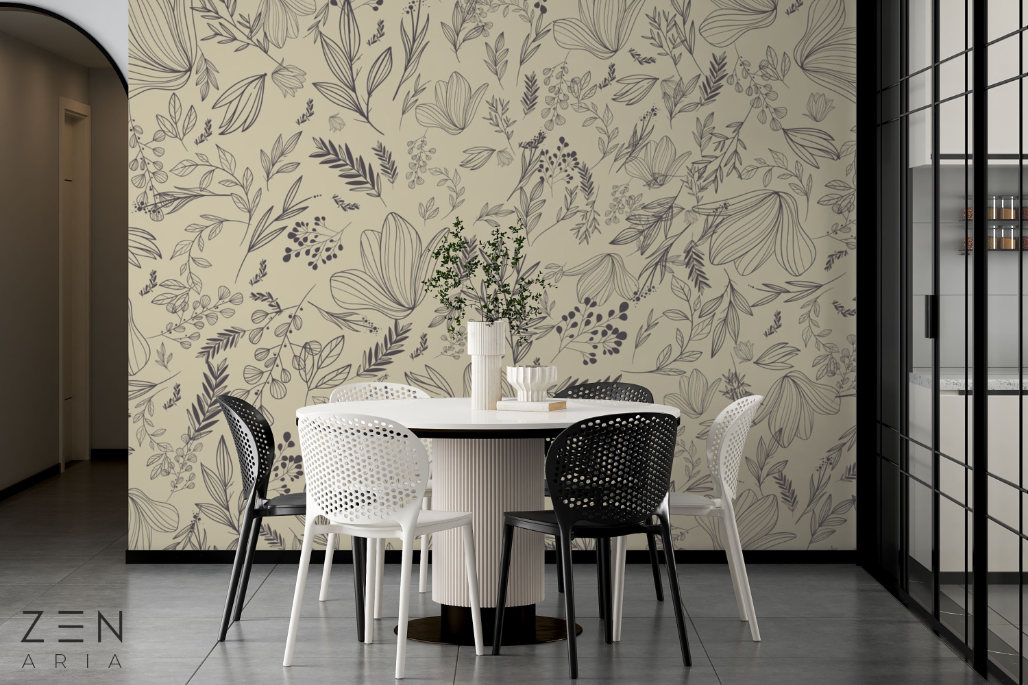 Flowers Leaves Natura Flori Mural Wallpaper Fototapet Personalizat Zenaria Tapet Garden Strokes