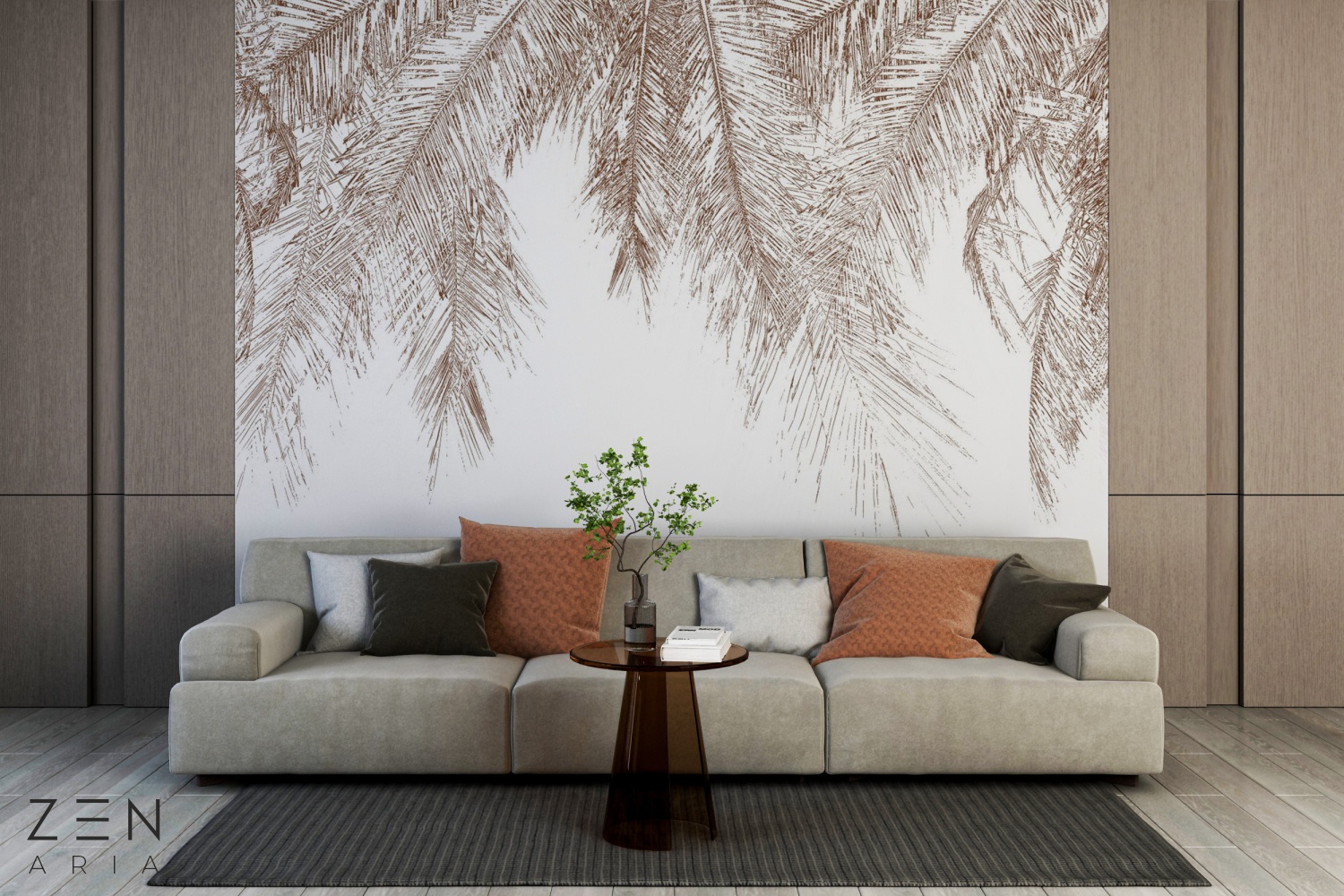 Tropical Nature Frunze Plante Pure Mural Wallpaper Fototapet Personalizat Zenaria Tapet Sandy Fronds