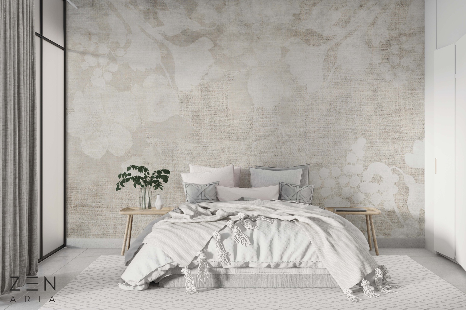 Vintage Retro Flori Natura Mural Wallpaper Fototapet Personalizat Zenaria Tapet Soft Floral Impressions