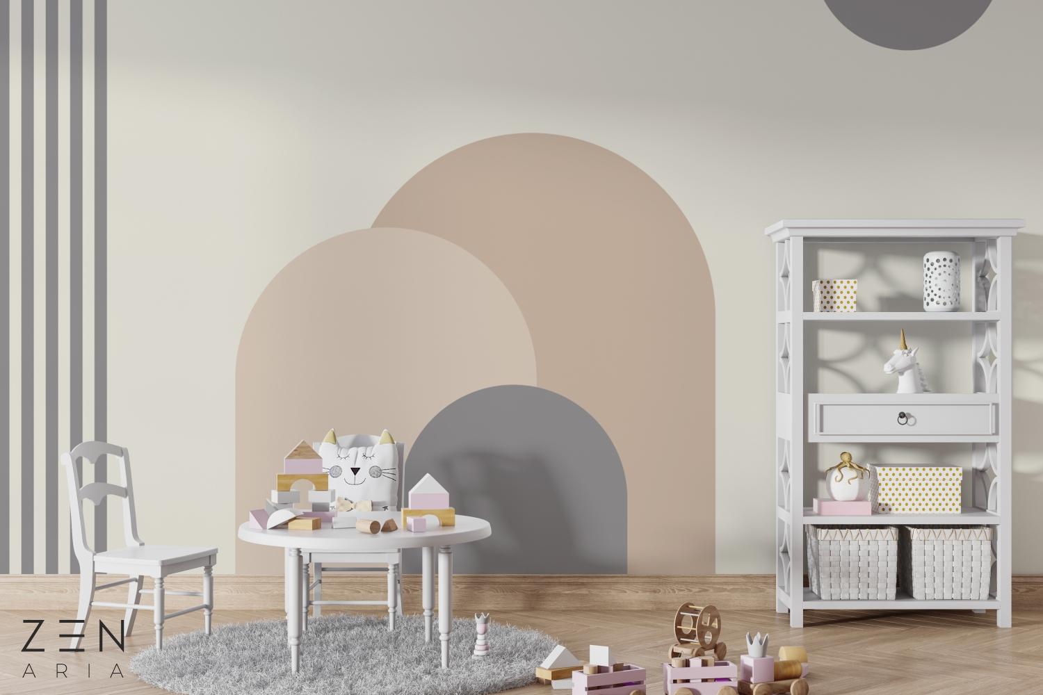 Curves and Geometry Forme Cerc si Geometrice Mural Wallpaper Fototapet Personalizat Zenaria Tapet Soft Shapes