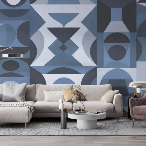 Circel and Geometric Cerc si Triunghi Mural Wallpaper Fototapet Personalizat Zenaria Tapet Terra Geometry