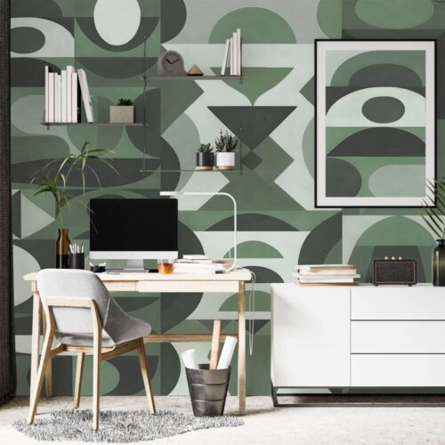 Circel and Geometric Cerc si Triunghi Mural Wallpaper Fototapet Personalizat Zenaria Tapet Terra Geometry