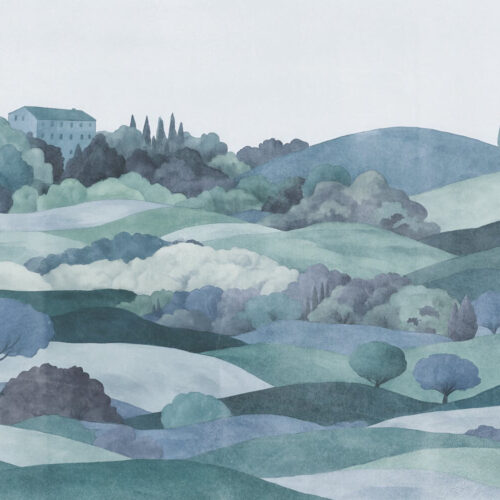 Hills and Forest Peisaj si Dealuri Mural Wallpaper Fototapet Personalizat Zenaria Tapet Sunset Valley