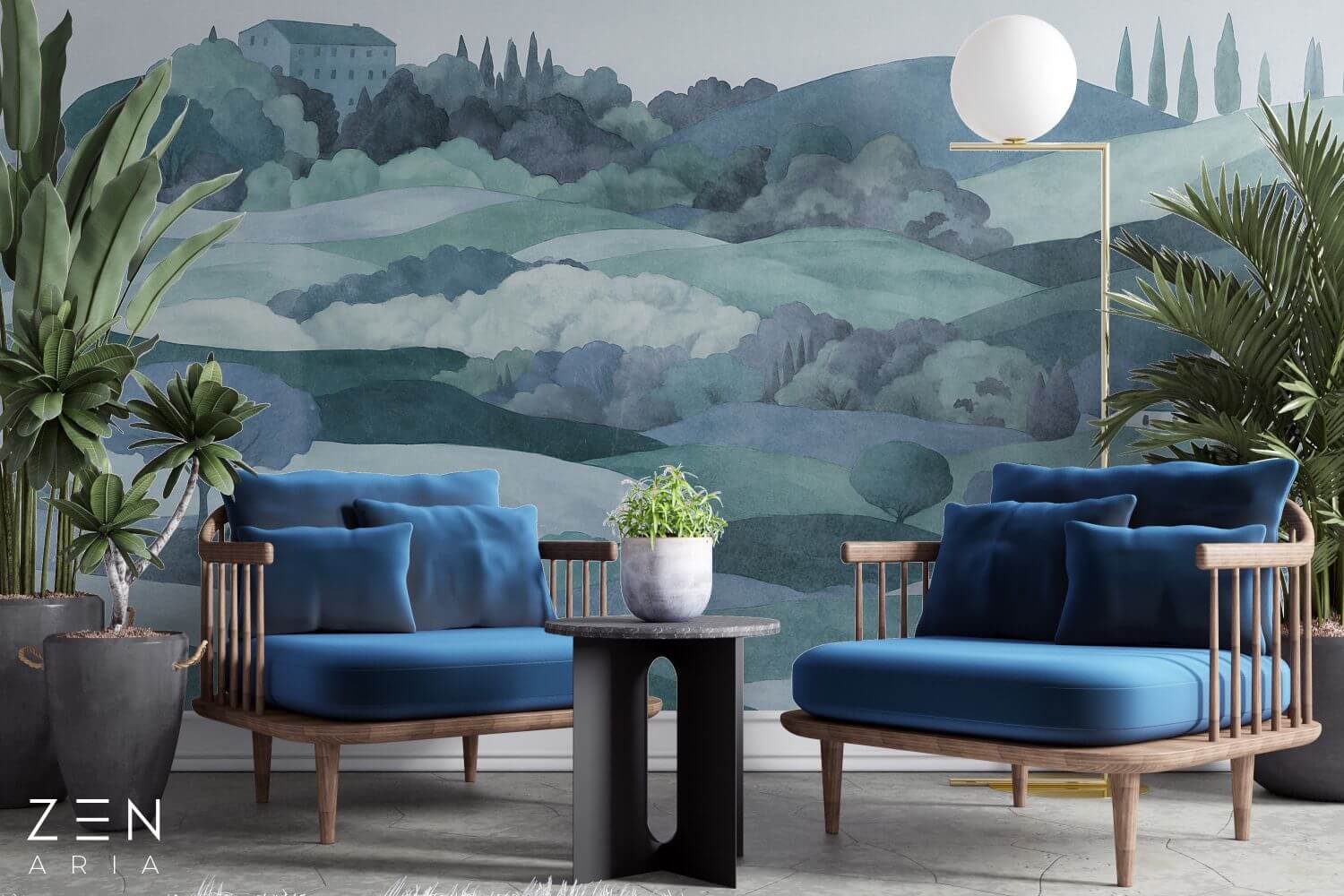 Hills and Forest Peisaj si Dealuri Mural Wallpaper Fototapet Personalizat Zenaria Tapet Sunset Valley