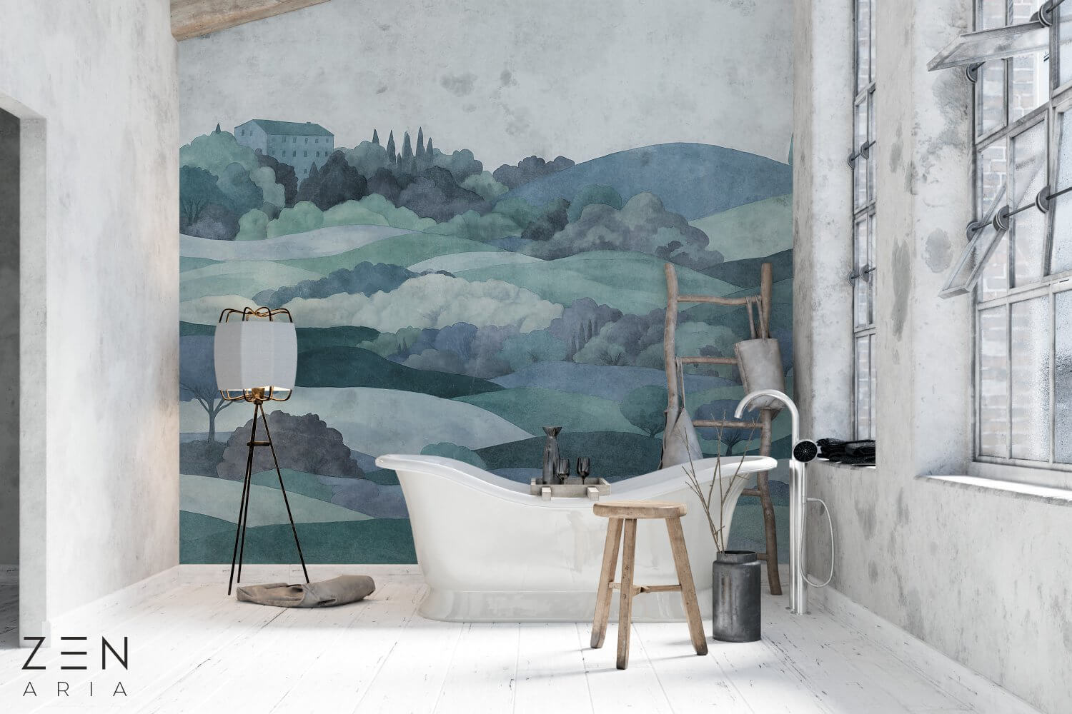Hills and Forest Peisaj si Dealuri Mural Wallpaper Fototapet Personalizat Zenaria Tapet Sunset Valley