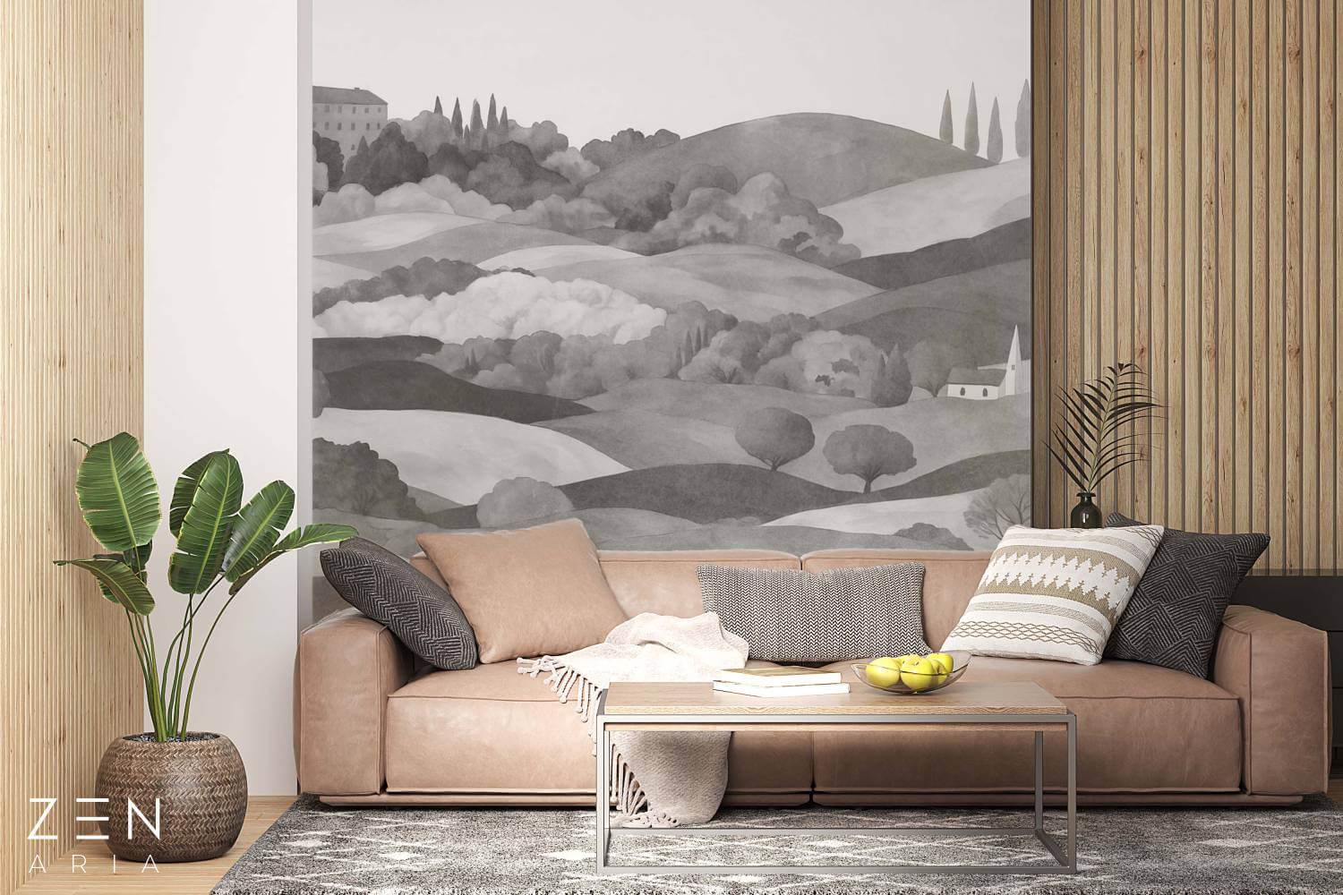 Hills and Forest Peisaj si Dealuri Mural Wallpaper Fototapet Personalizat Zenaria Tapet Sunset Valley
