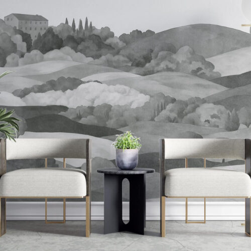 Hills and Forest Peisaj si Dealuri Mural Wallpaper Fototapet Personalizat Zenaria Tapet Sunset Valley
