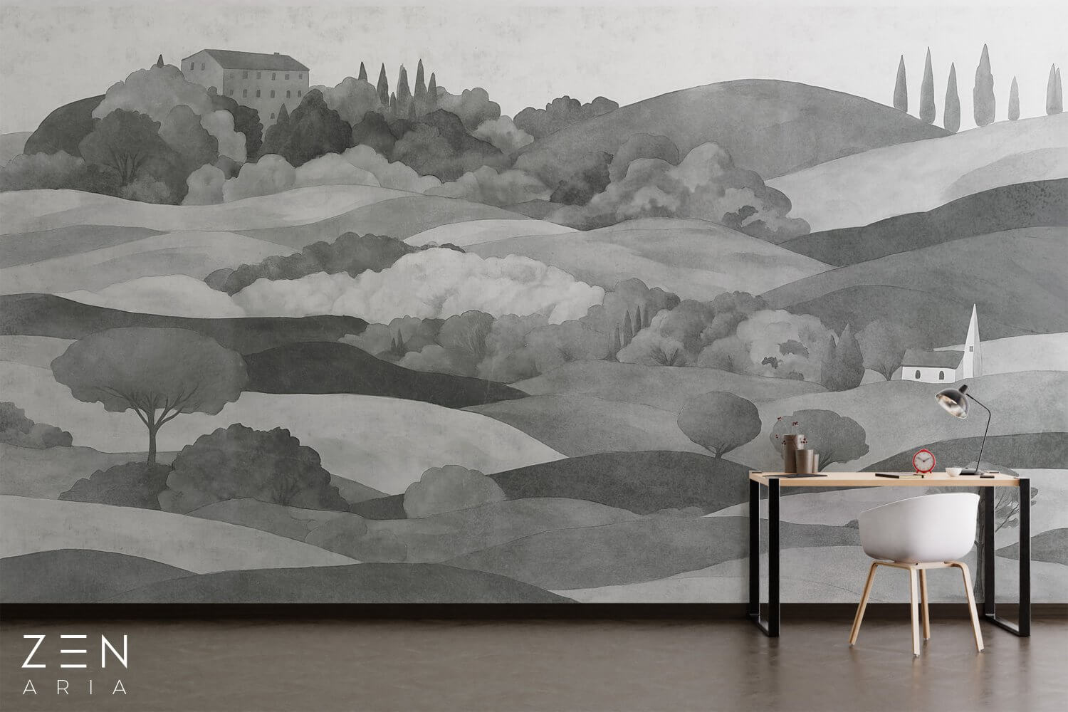 Hills and Forest Peisaj si Dealuri Mural Wallpaper Fototapet Personalizat Zenaria Tapet Sunset Valley