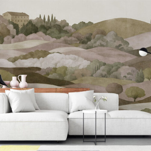 Hills and Forest Peisaj si Dealuri Mural Wallpaper Fototapet Personalizat Zenaria Tapet Sunset Valley