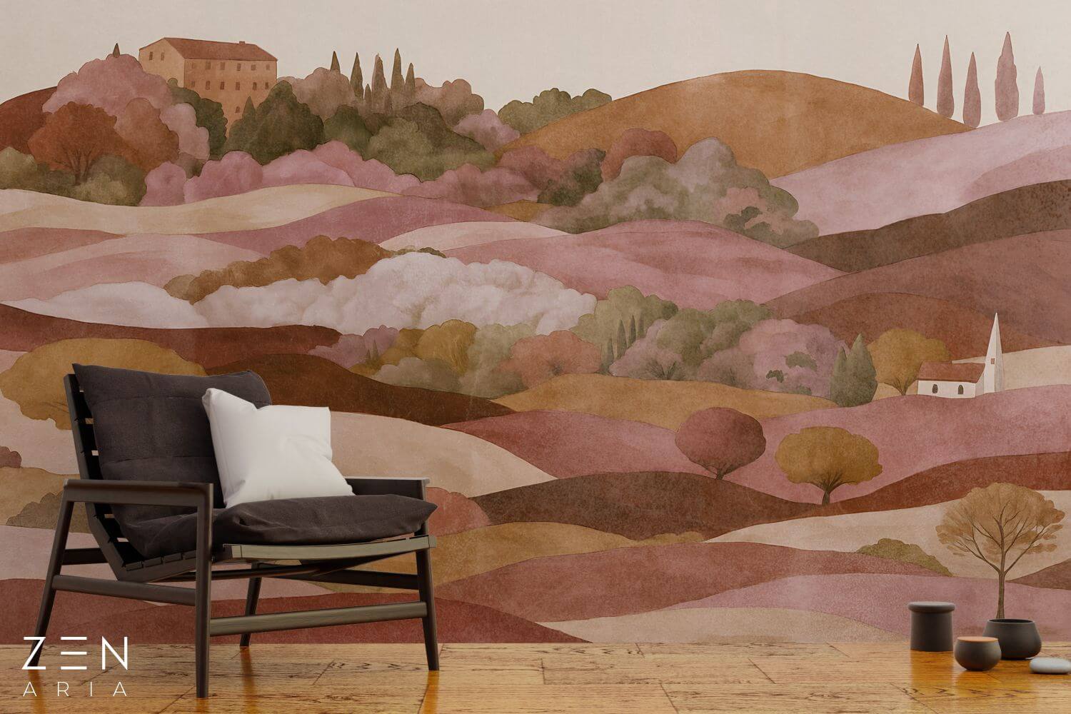 Hills and Forest Peisaj si Dealuri Mural Wallpaper Fototapet Personalizat Zenaria Tapet Sunset Valley