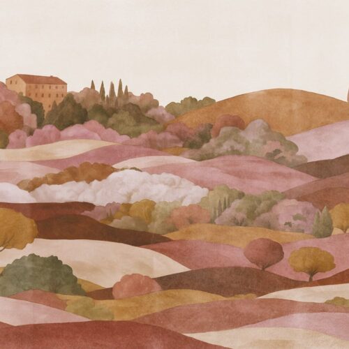 Hills and Forest Peisaj si Dealuri Mural Wallpaper Fototapet Personalizat Zenaria Tapet Sunset Valley