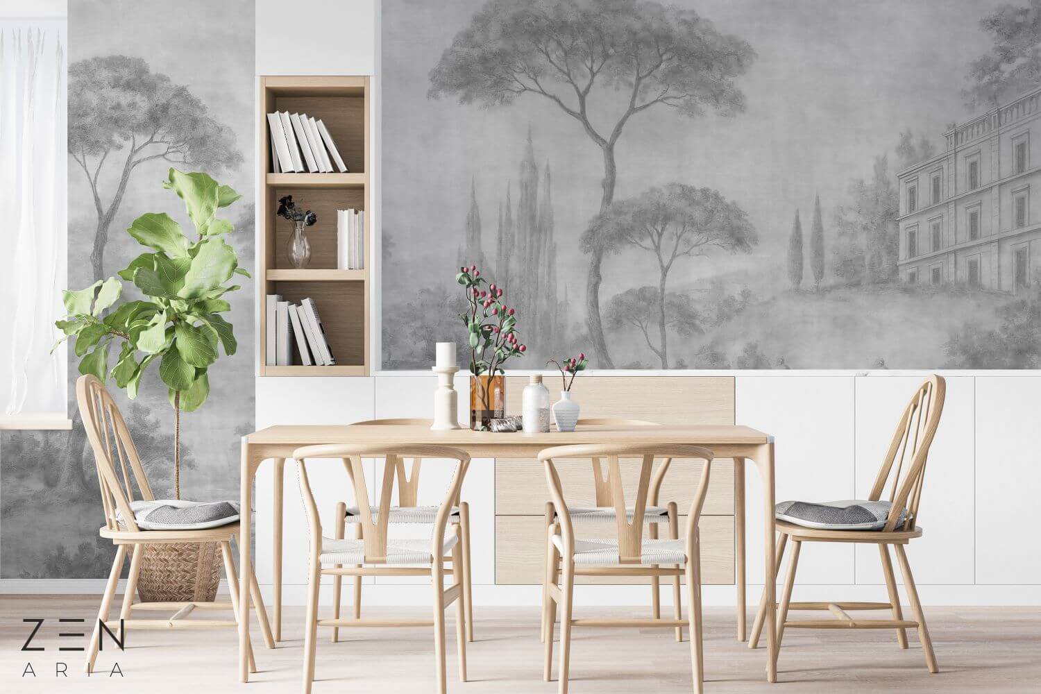 Tree-and-Castle-Copaci-si-Castel-Mural-Wallpaper-Fototapet-Personalizat-Zenaria-Tapet-Tuscan-Dream-Gri (1) Tree and Castle Copaci si Castel Mural Wallpaper Fototapet Personalizat Zenaria Tapet Tuscan Dream