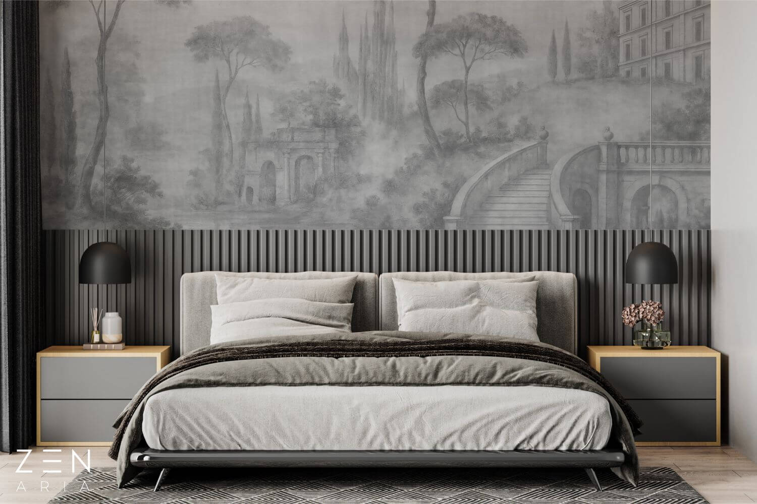 Tree-and-Castle-Copaci-si-Castel-Mural-Wallpaper-Fototapet-Personalizat-Zenaria-Tapet-Tuscan-Dream-Gri (4) Tree and Castle Copaci si Castel Mural Wallpaper Fototapet Personalizat Zenaria Tapet Tuscan Dream