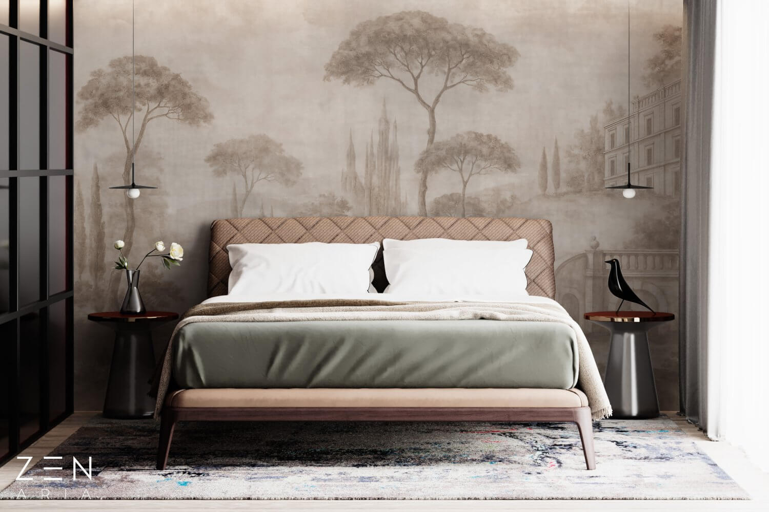 Tree-and-Castle-Copaci-si-Castel-Mural-Wallpaper-Fototapet-Personalizat-Zenaria-Tapet-Tuscan-Dream-Maro (4) Tree and Castle Copaci si Castel Mural Wallpaper Fototapet Personalizat Zenaria Tapet Tuscan Dream