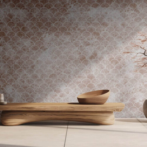 Ocean and Geometry Solzi si Abstract Mural Wallpaper Fototapet Personalizat Zenaria Tapet Ocean Scales Alb