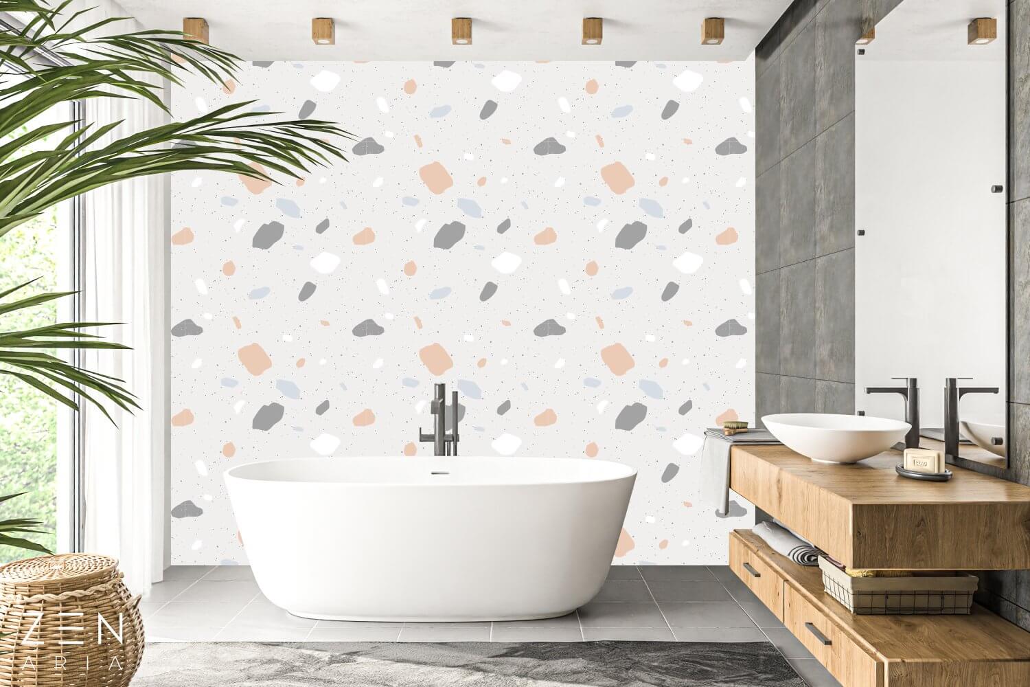 Pattern-and-Splashes-Forme-si-Pete-Mural-Wallpaper-Fototapet-Personalizat-Zenaria-Tapet-Terazzo-Pattern-Gri (2) Pattern and Splashes Forme si Pete Mural Wallpaper Fototapet Personalizat Zenaria Tapet Terazzo Pattern