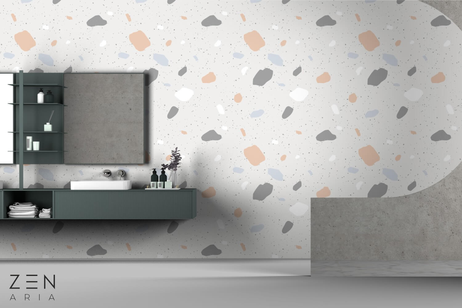 Pattern-and-Splashes-Forme-si-Pete-Mural-Wallpaper-Fototapet-Personalizat-Zenaria-Tapet-Terazzo-Pattern-Gri (4) Pattern and Splashes Forme si Pete Mural Wallpaper Fototapet Personalizat Zenaria Tapet Terazzo Pattern