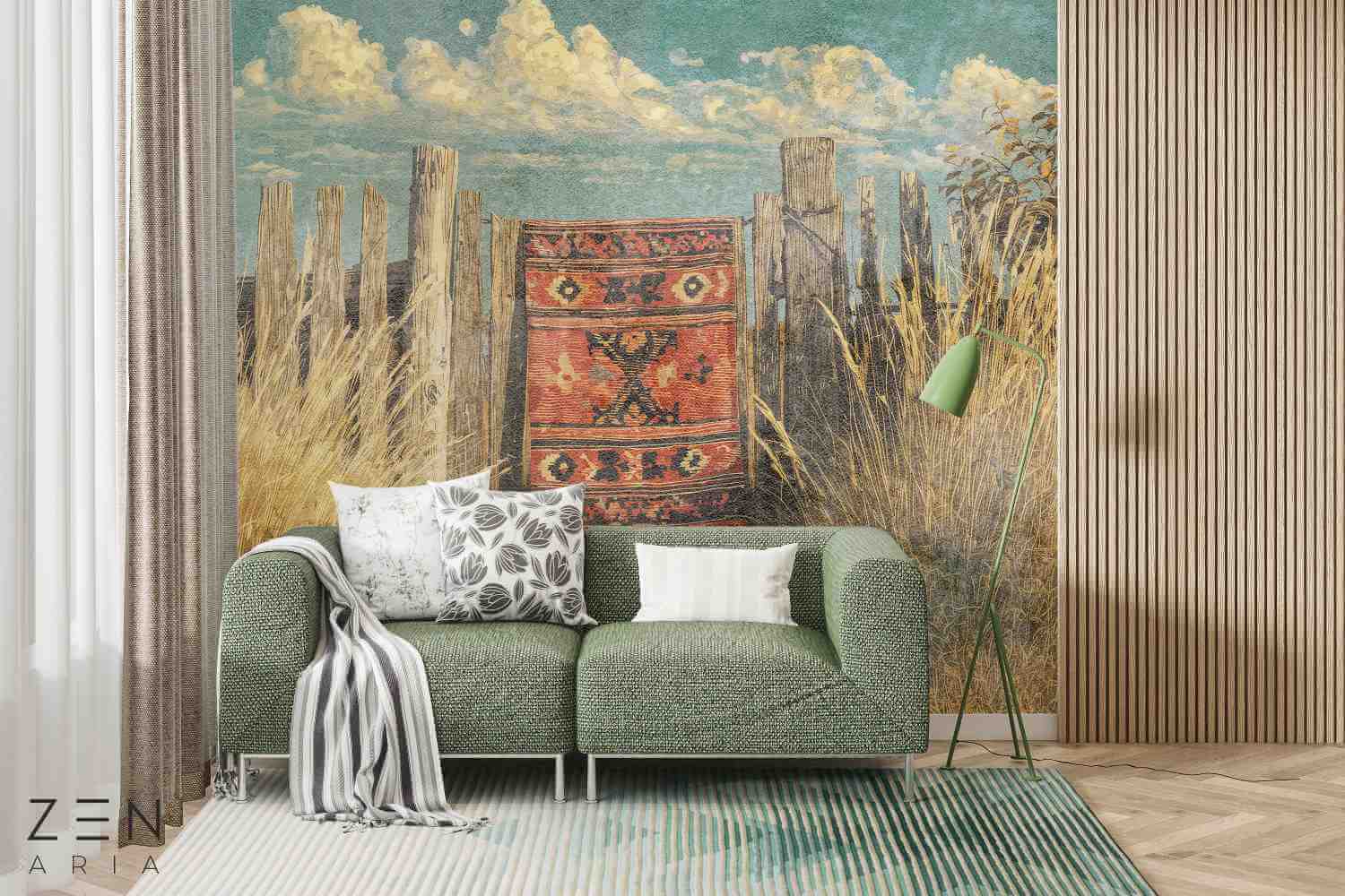 Gate and Field Romania si Covor Mural Wallpaper Fototapet Personalizat Zenaria Tapet Hotar Rosu