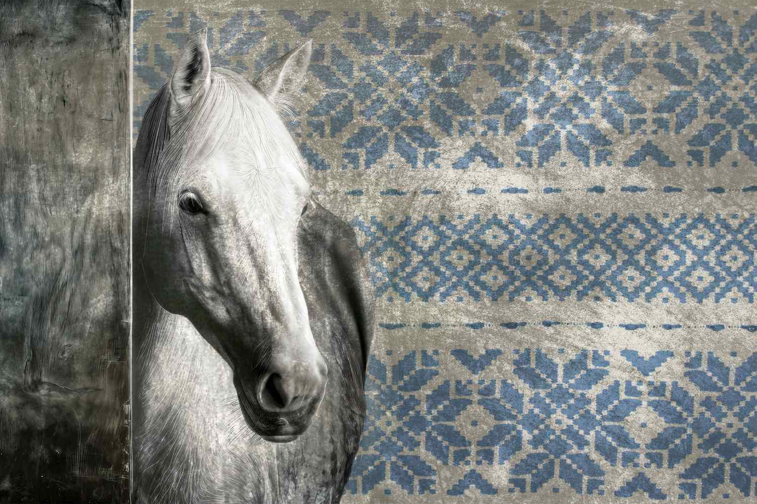 Traditional and Turtle Romania si Zestre Mural Wallpaper Fototapet Personalizat Zenaria Tapet Vigor Albastru