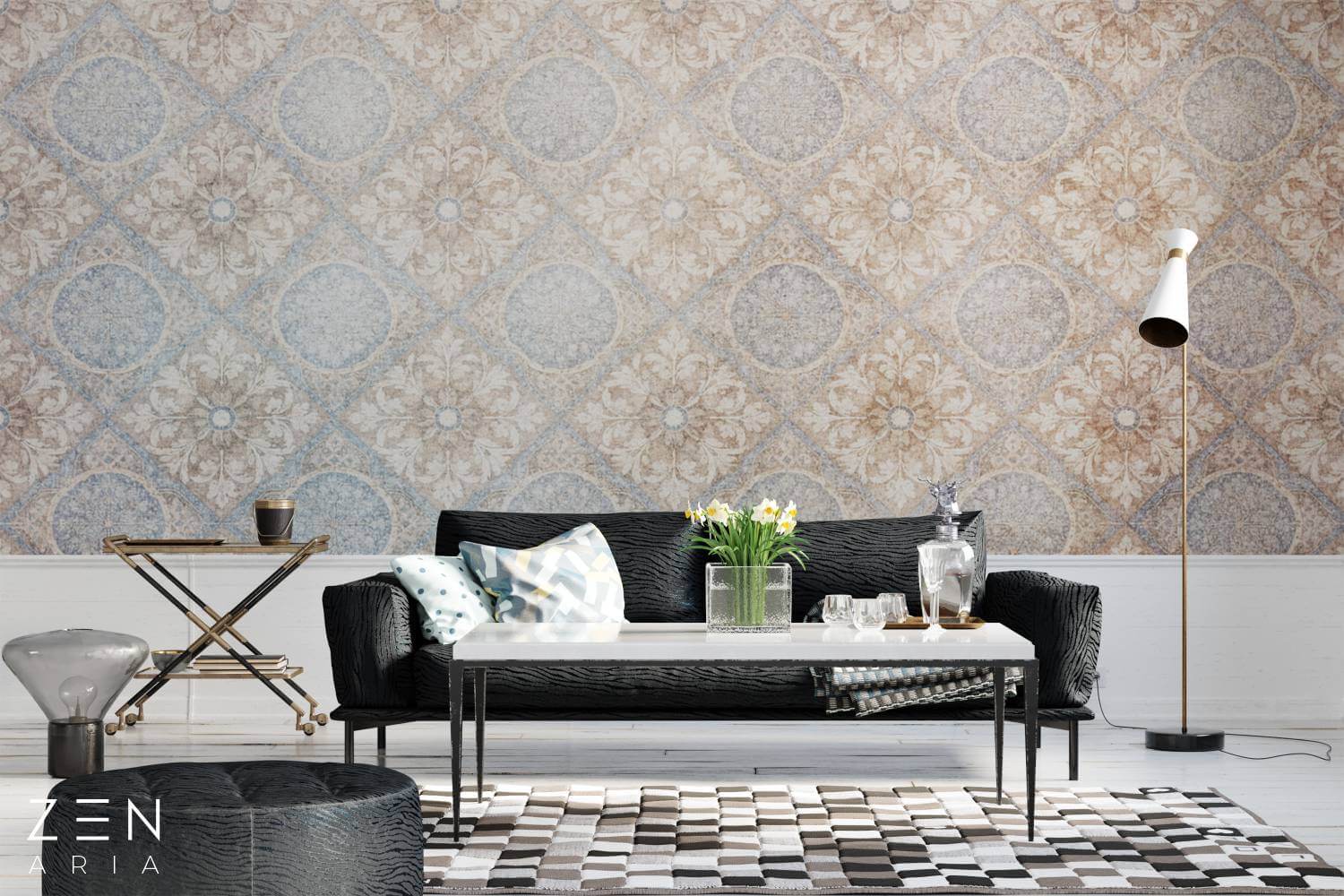 Floral and Motifs Motdel si Floral Mural Wallpaper Fototapet Personalizat Zenaria Tapet Rega