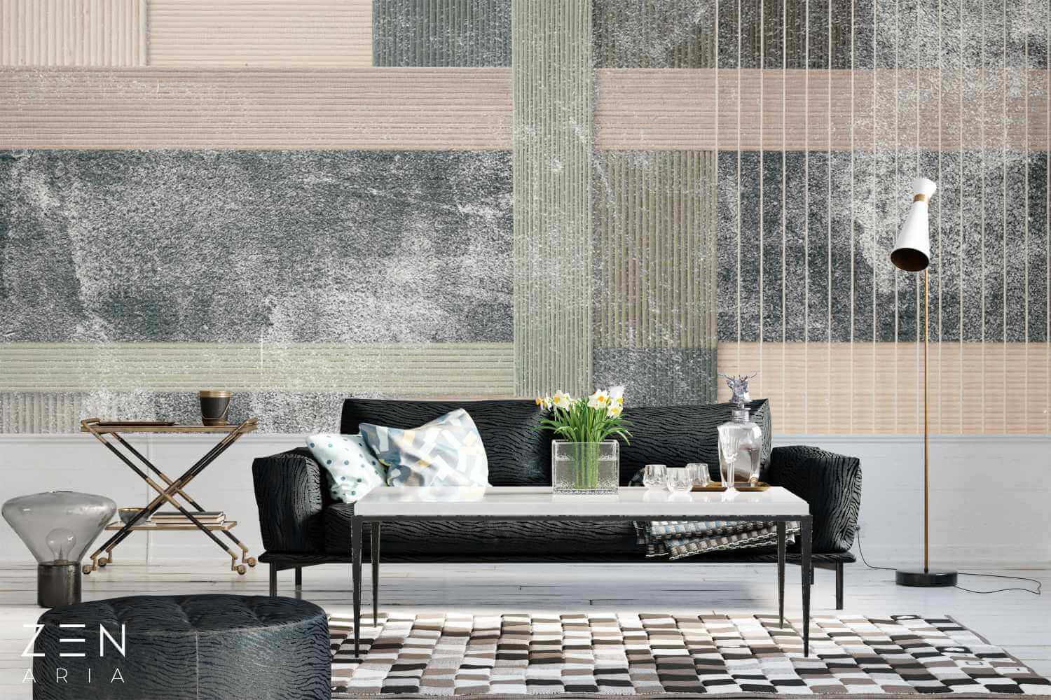 Lines and Texture Linii si Tesatura Mural Wallpaper Fototapet Personalizat Zenaria Tapet Grid