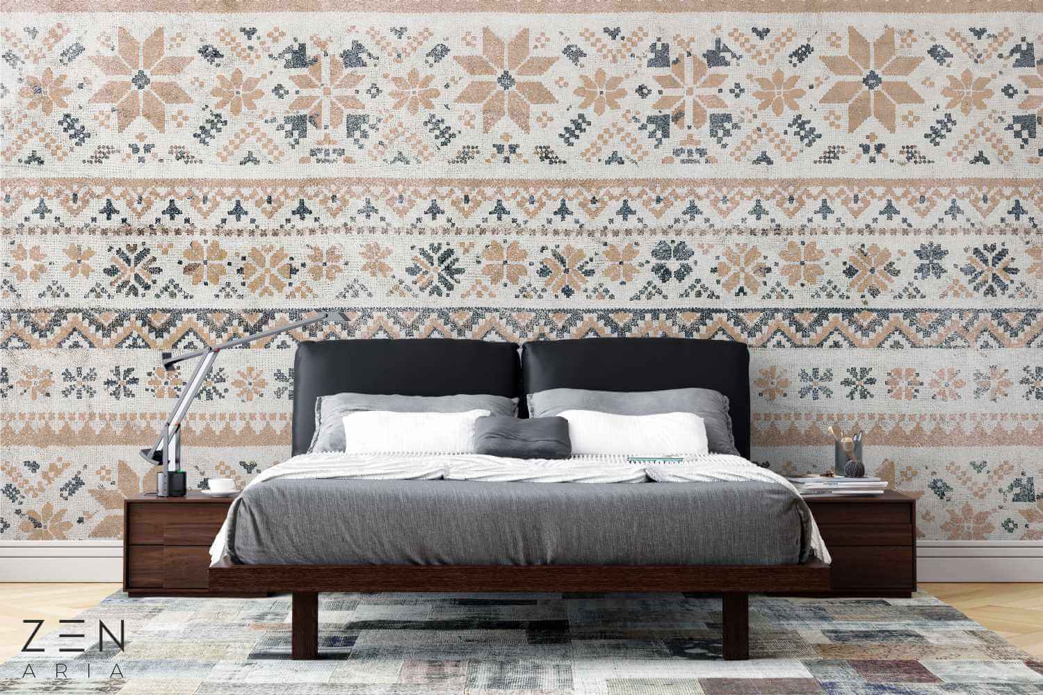 Romanian and Motifs Linii si Model Mural Wallpaper Fototapet Personalizat Zenaria Tapet Motiv