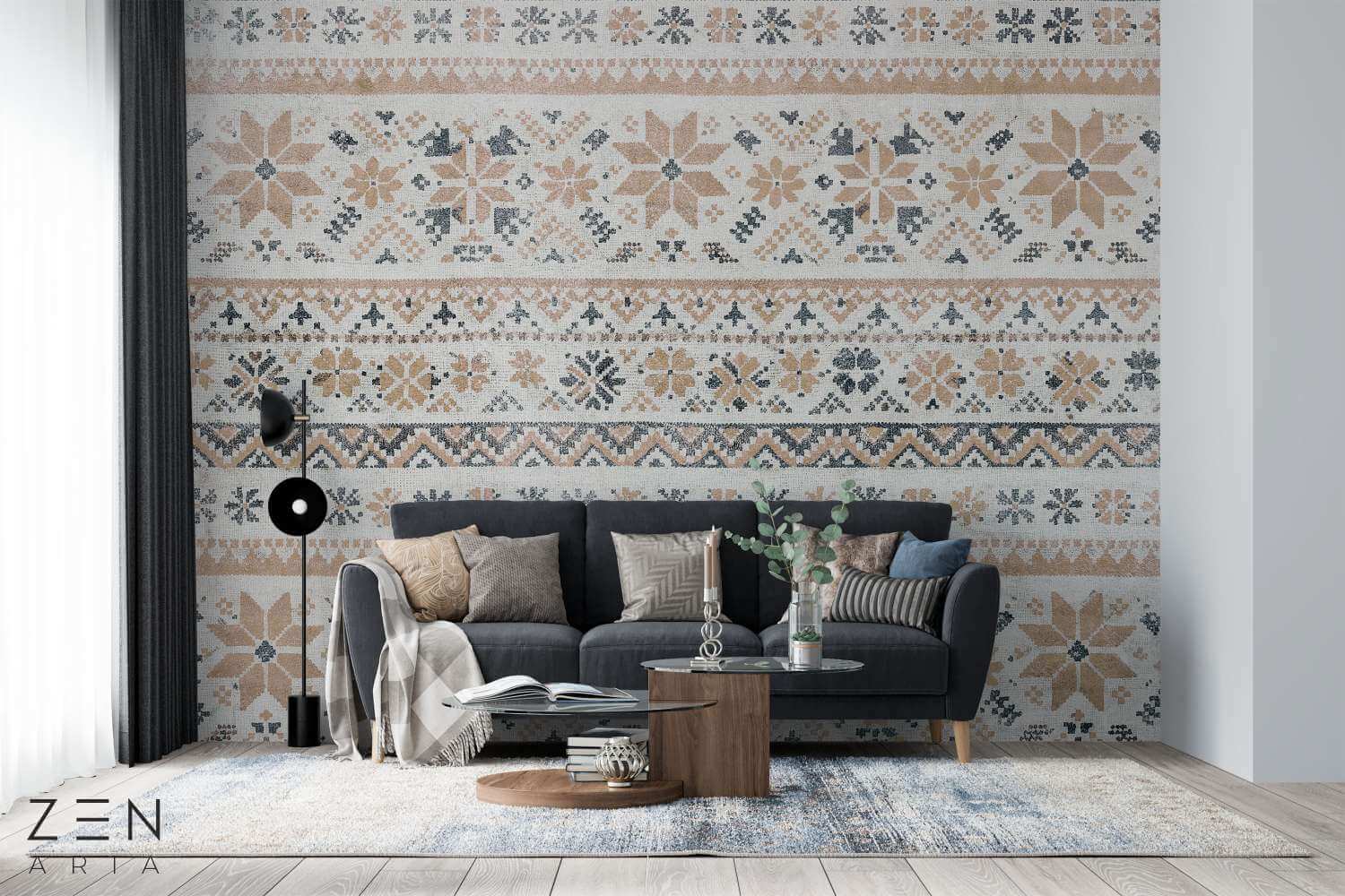 Romanian and Motifs Linii si Model Mural Wallpaper Fototapet Personalizat Zenaria Tapet Motiv