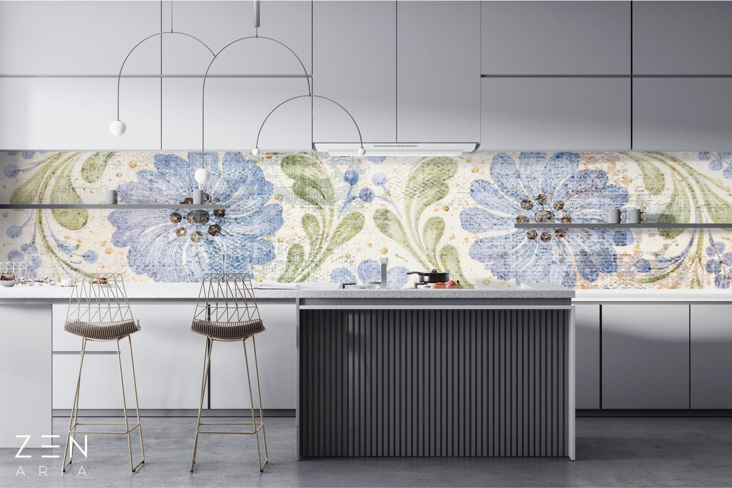 Flower and Textured Flori si Frunze Mural Wallpaper Fototapet Personalizat Zenaria Tapet Alint
