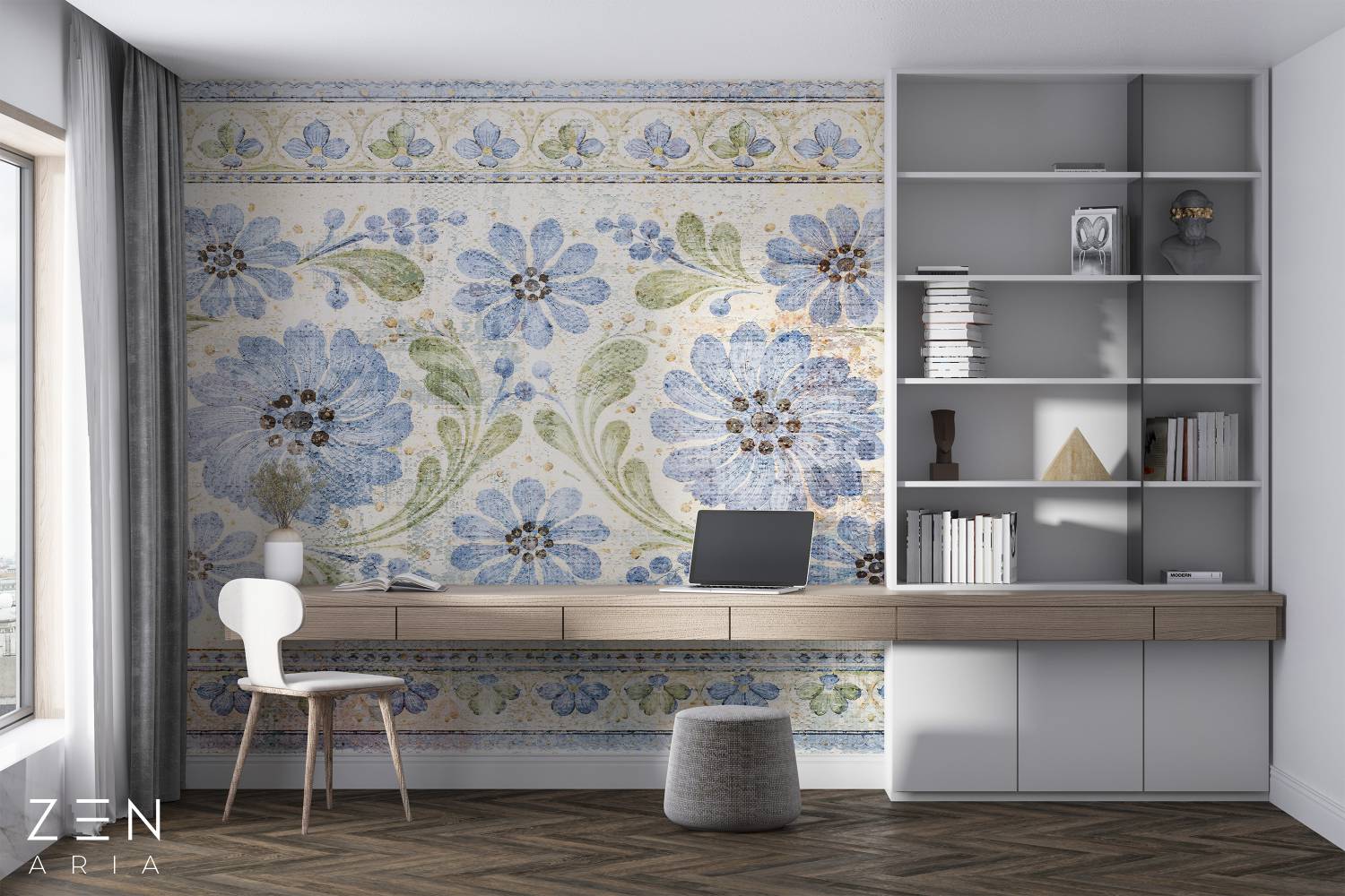 Flower and Textured Flori si Frunze Mural Wallpaper Fototapet Personalizat Zenaria Tapet Alint